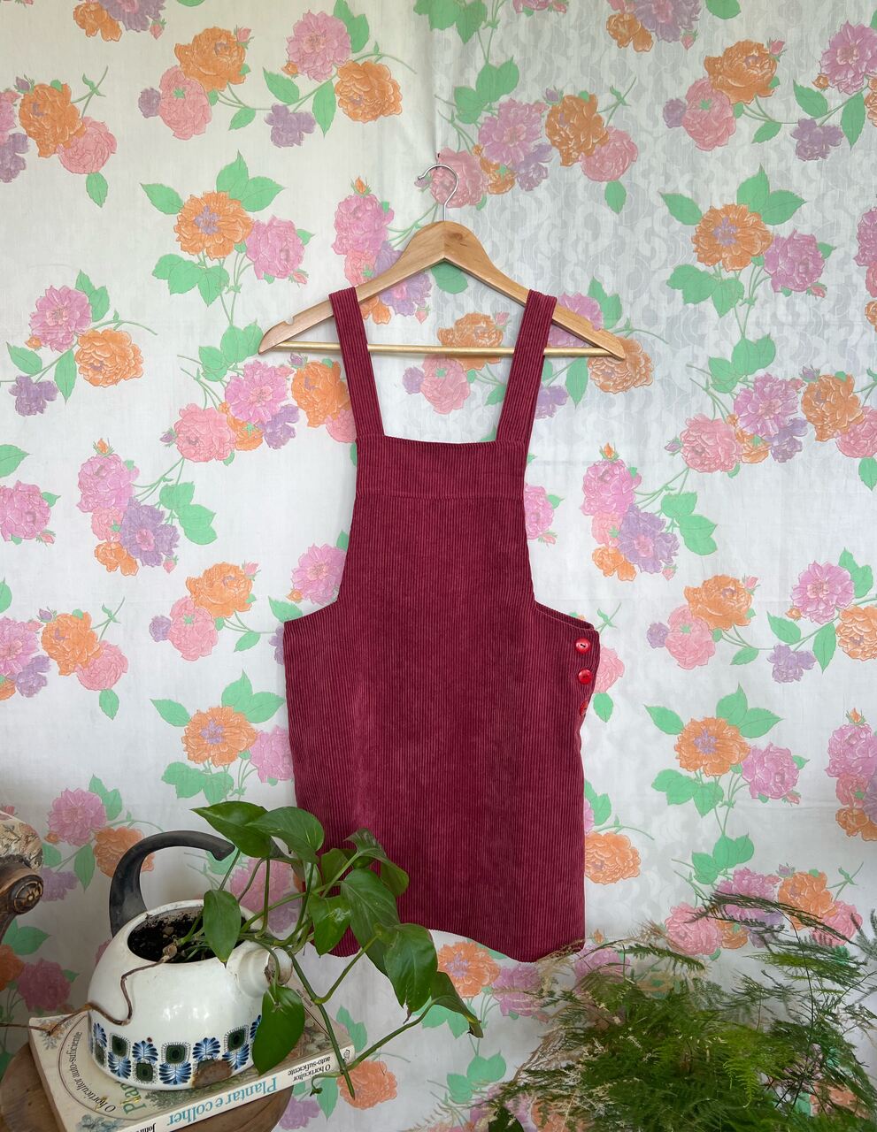 Cherry Vintage Thin Corduroy Dress