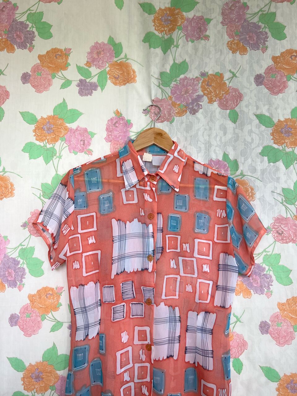 90's Square Printed Shirt