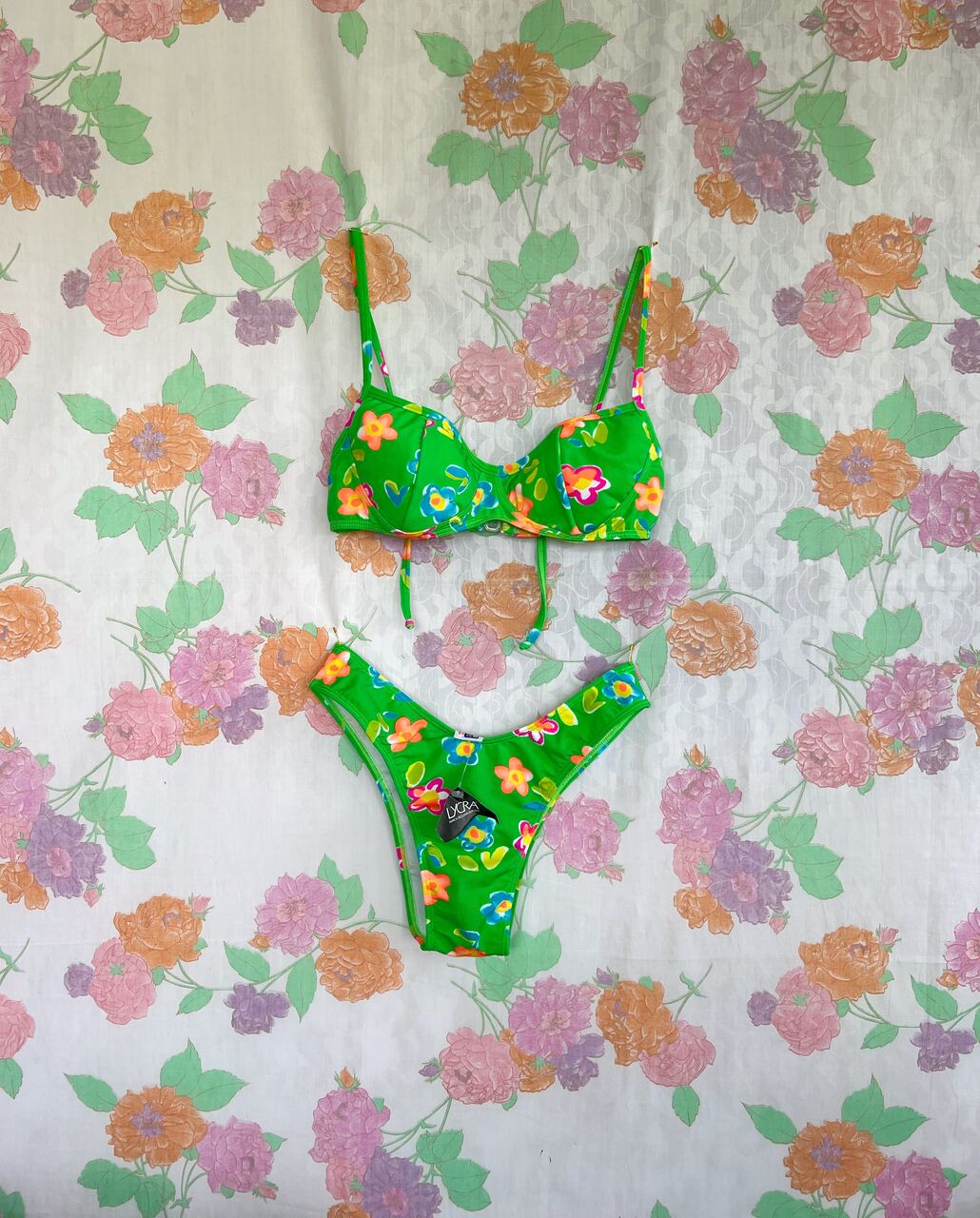 90's Lime Deadstock Bikini Set