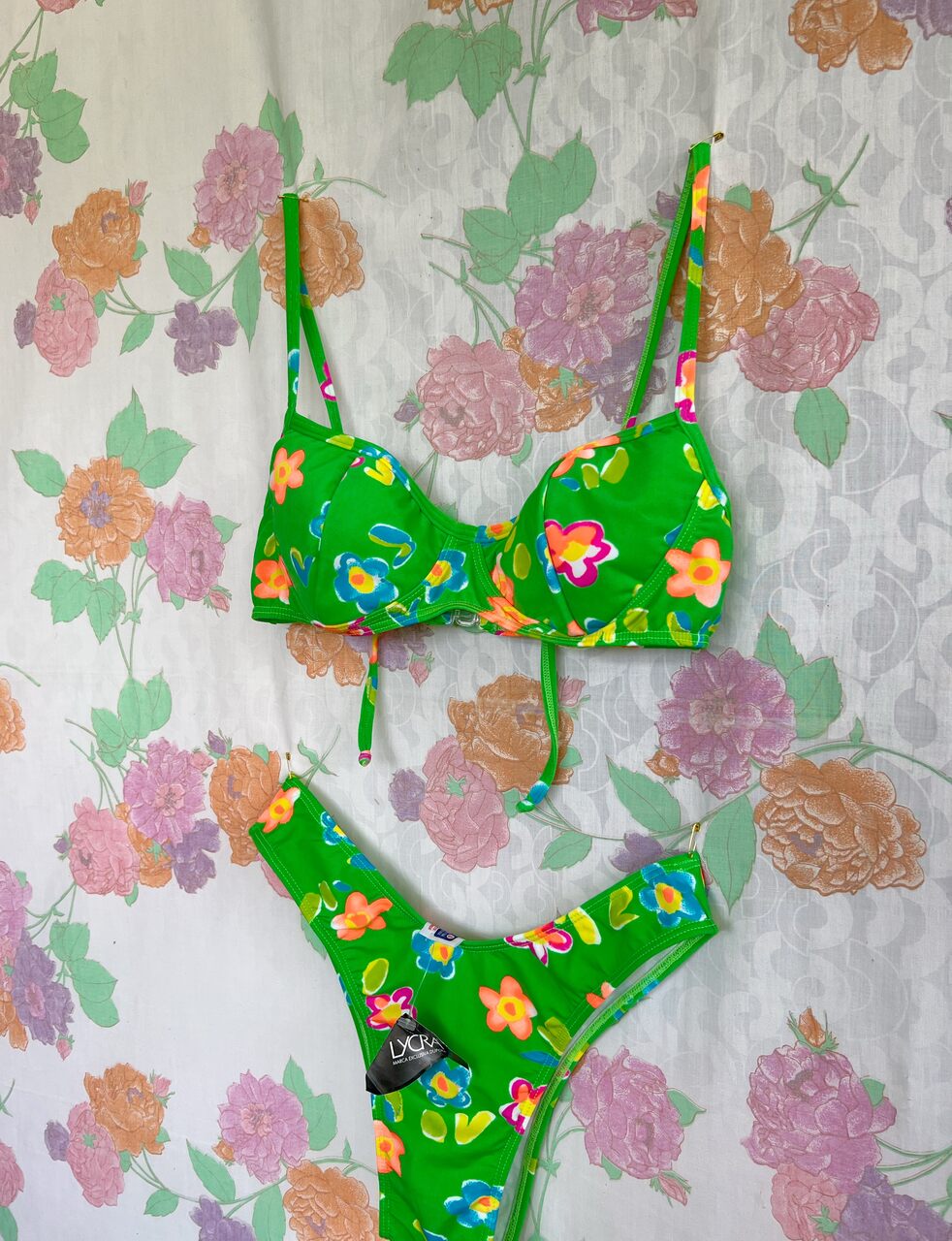 90's Lime Deadstock Bikini Set