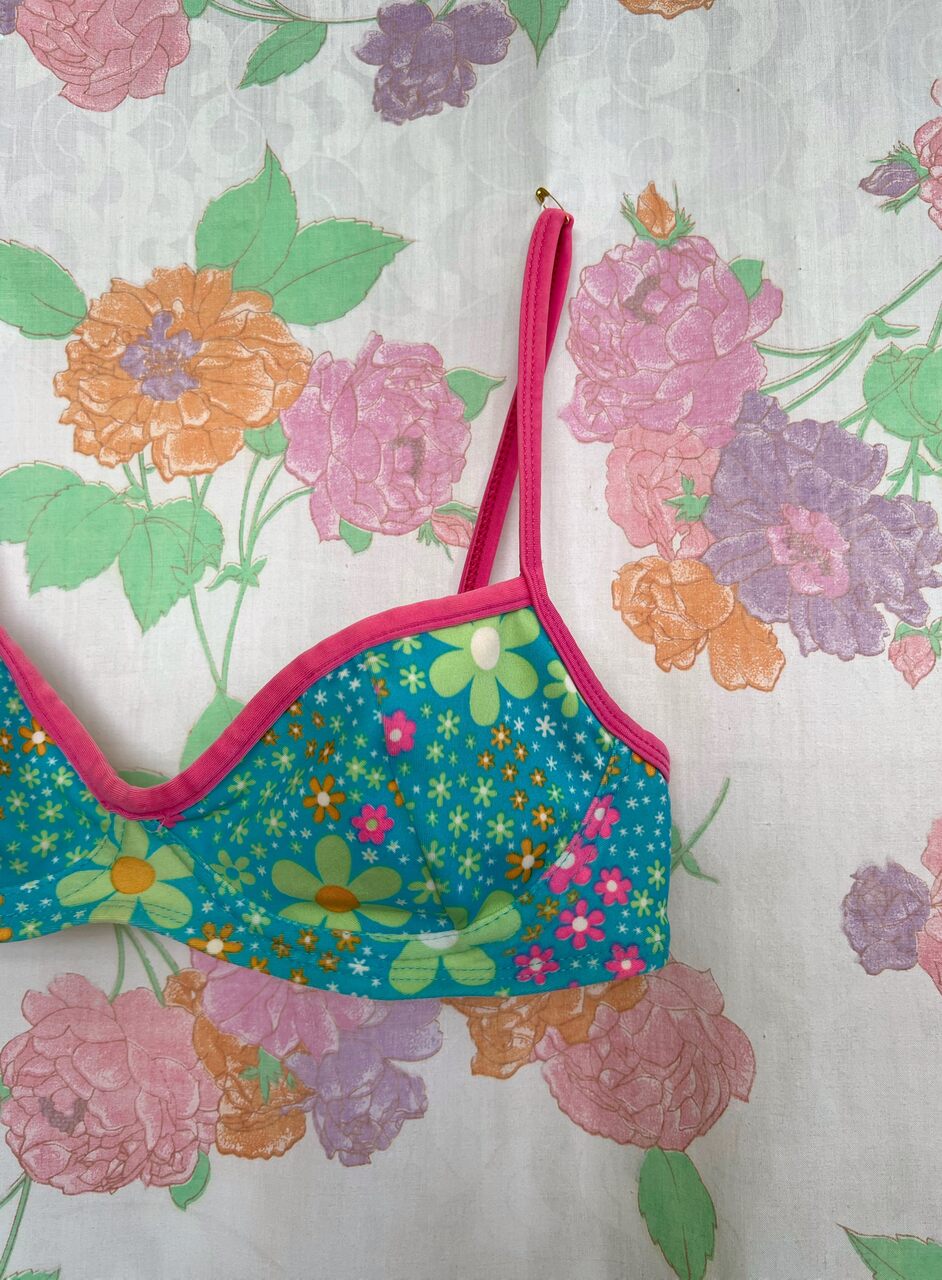 90's Unique Flower Bikini