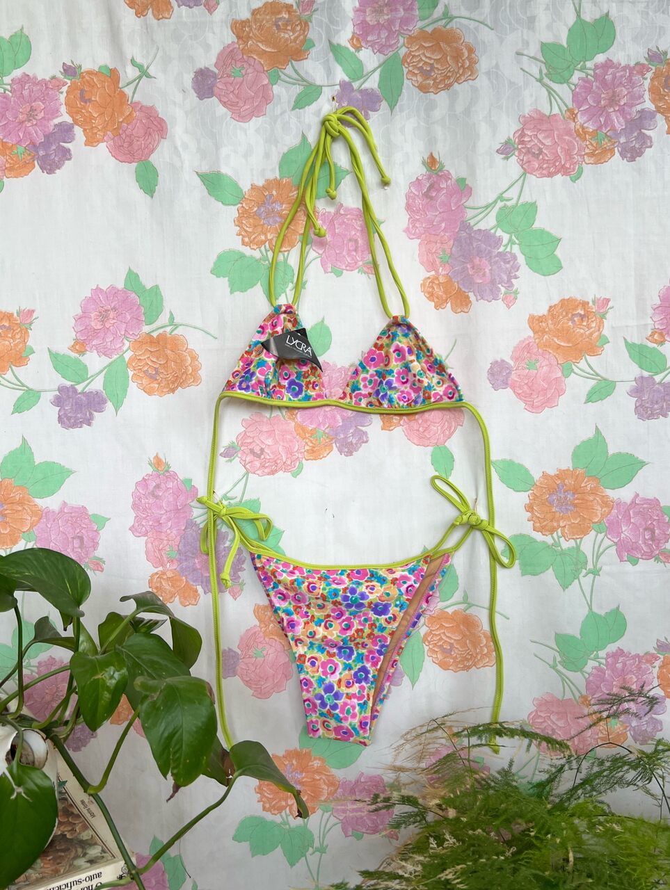 90's Flower Deadstock Bikini Set