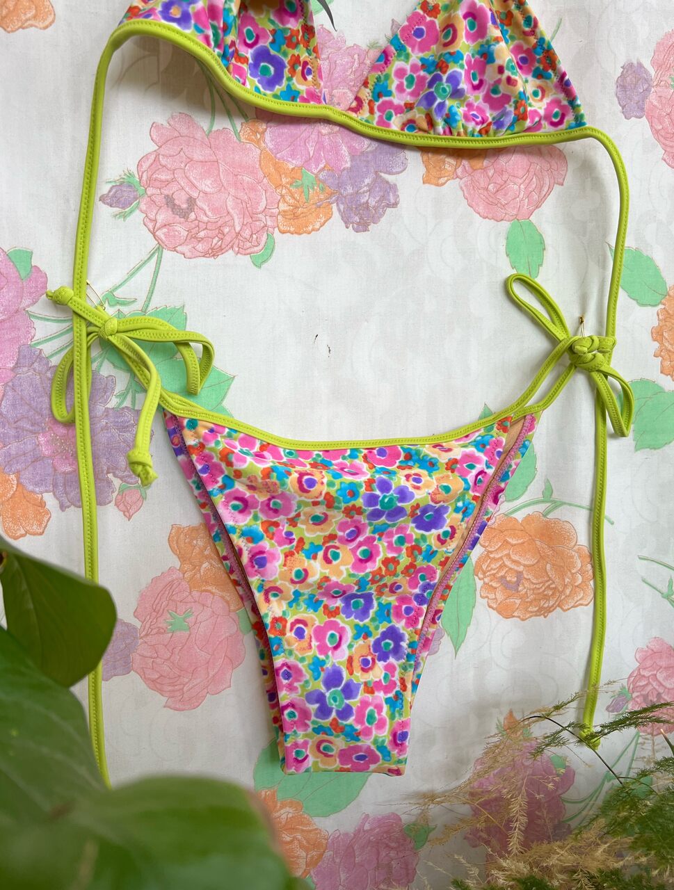 90's Flower Deadstock Bikini Set