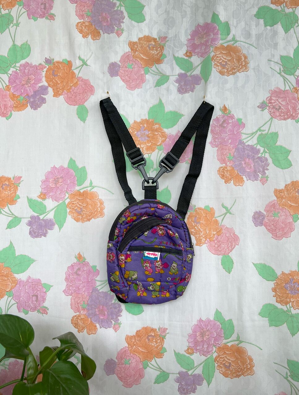 Mini Vintage Printed Backpack