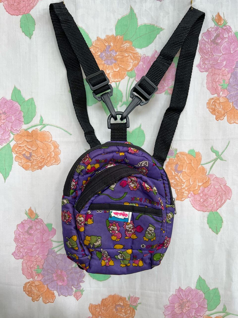 Mini Vintage Printed Backpack