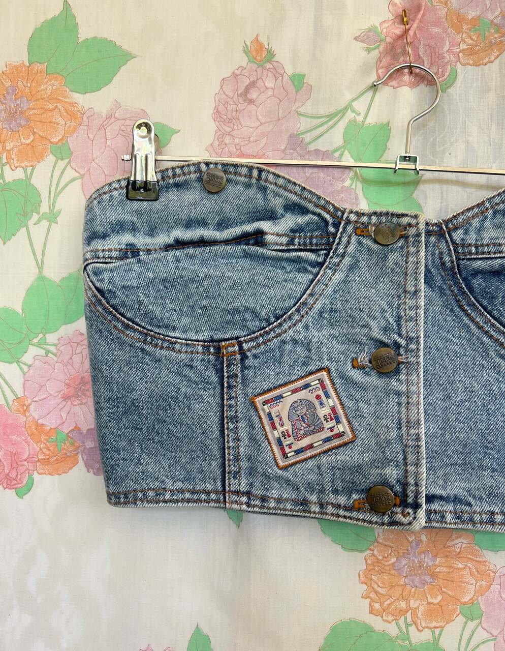 90's Strapless Cropped Top