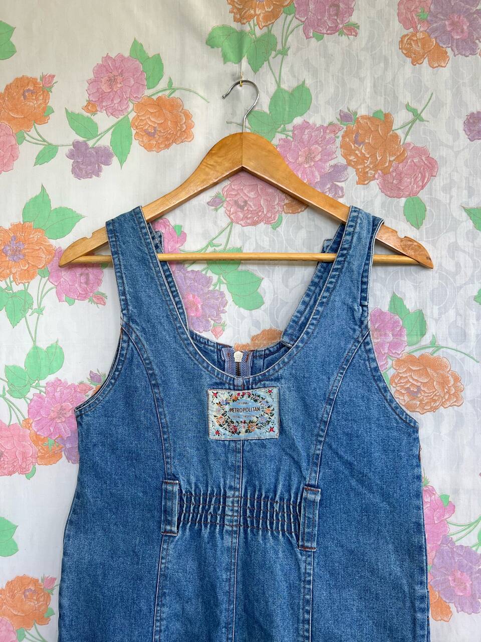 Vintage Denim Polka Dots Jumpsuit