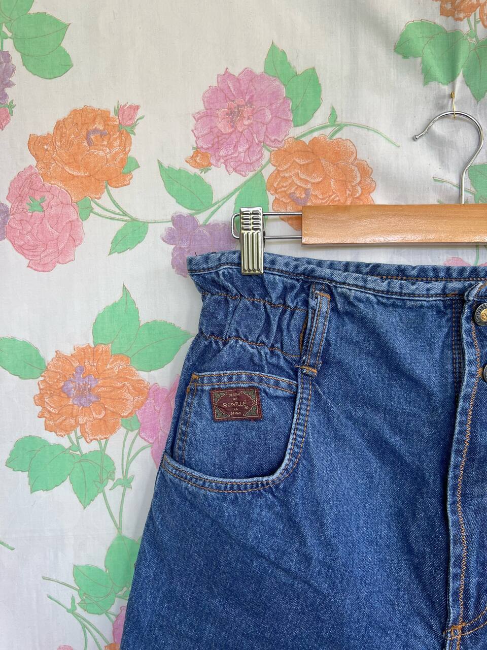 Roville 90's Flower Denim Bermuda