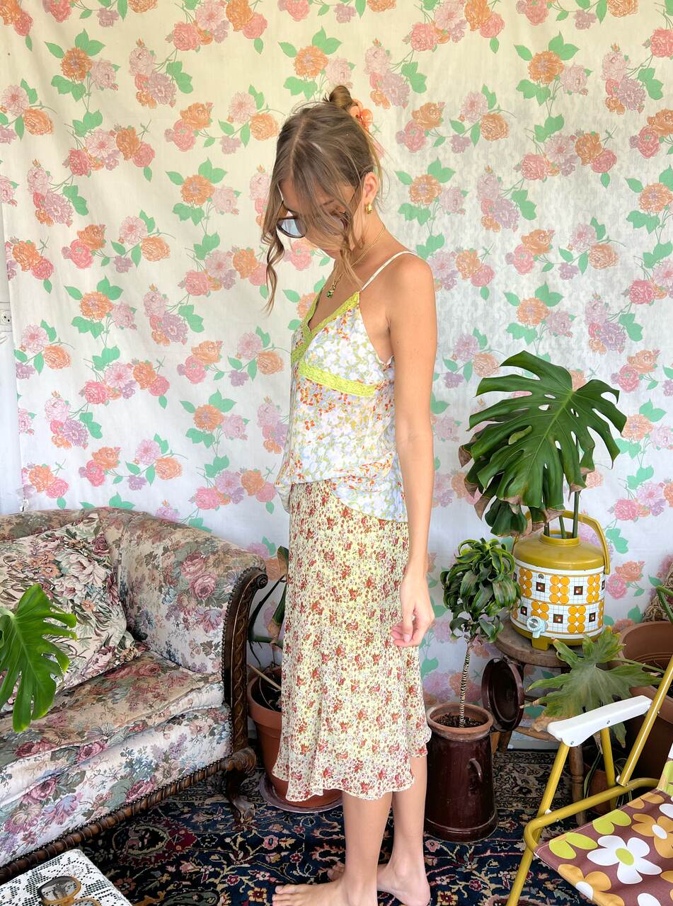 Y2K Midi Floral Skirt