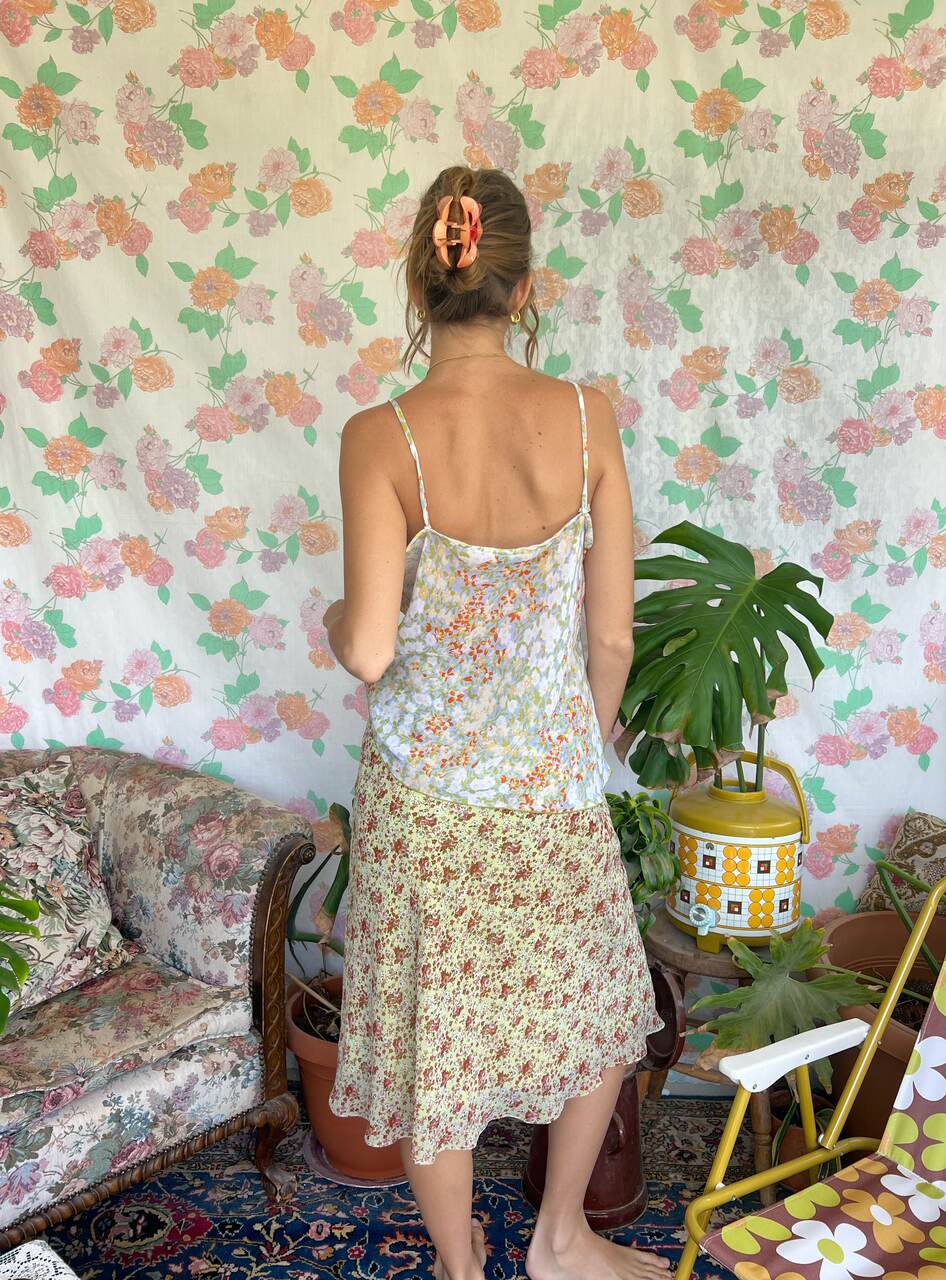 Y2K Midi Floral Skirt
