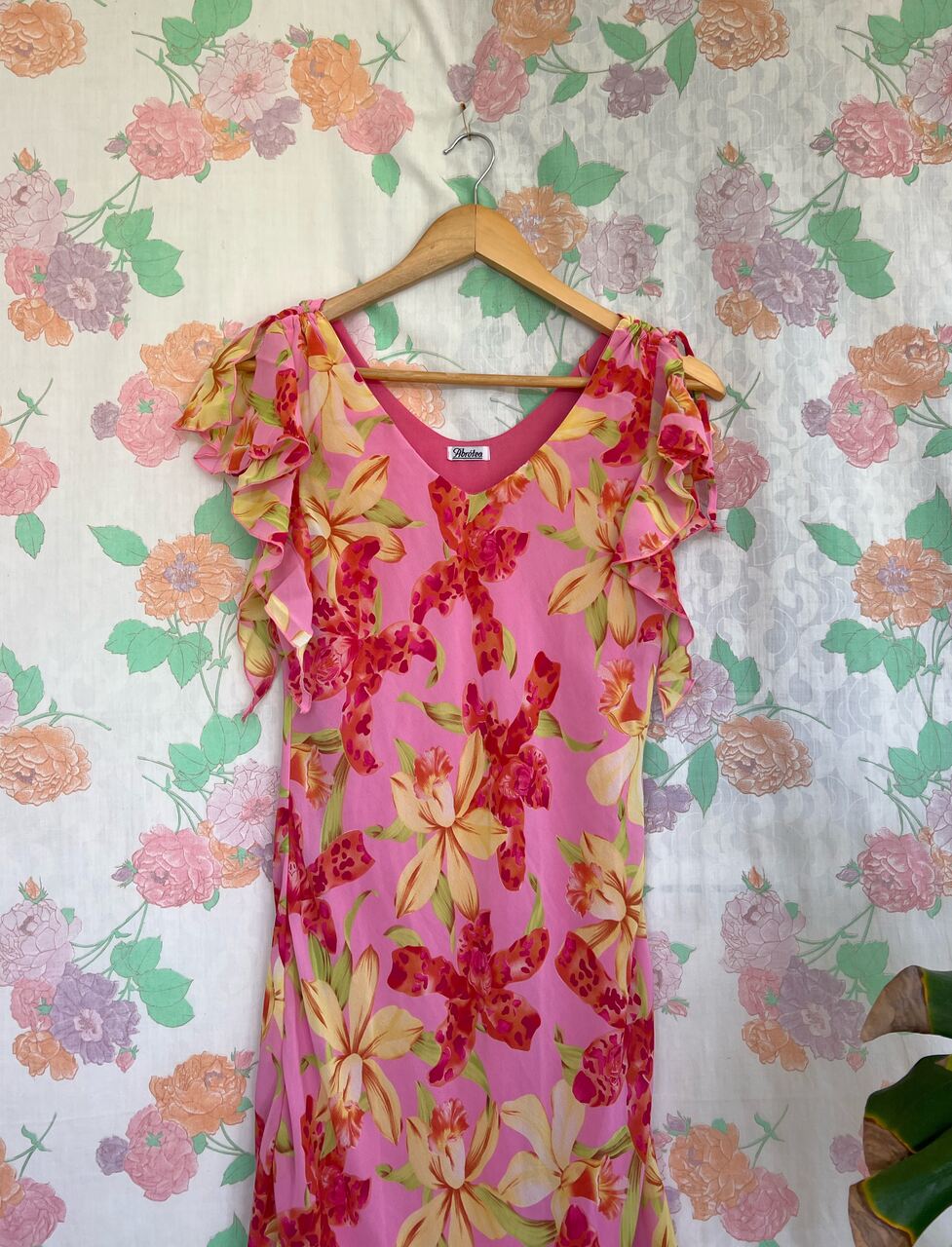 2000's Pink Floral Dress