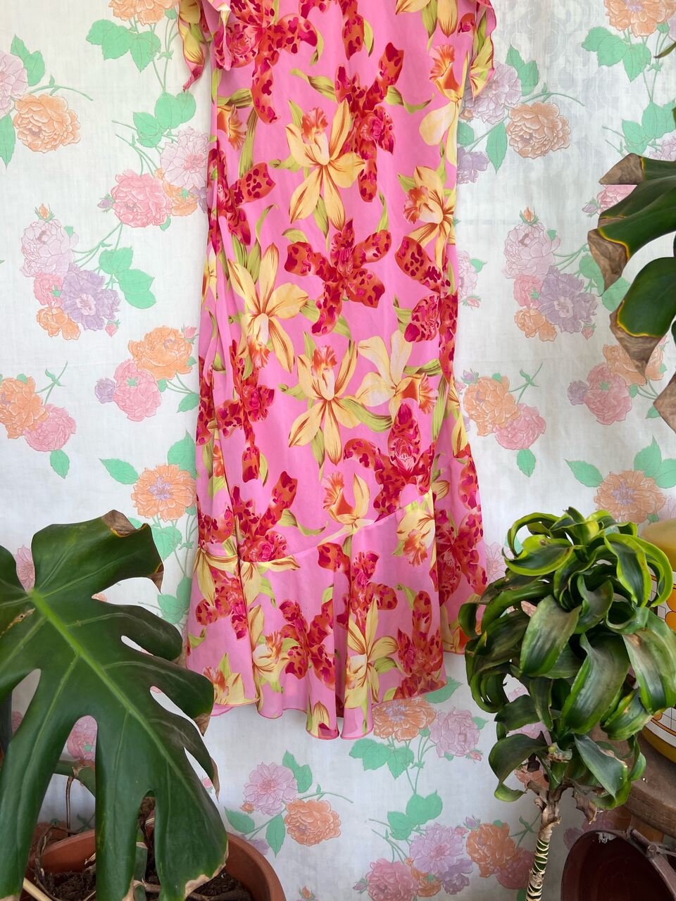 2000's Pink Floral Dress