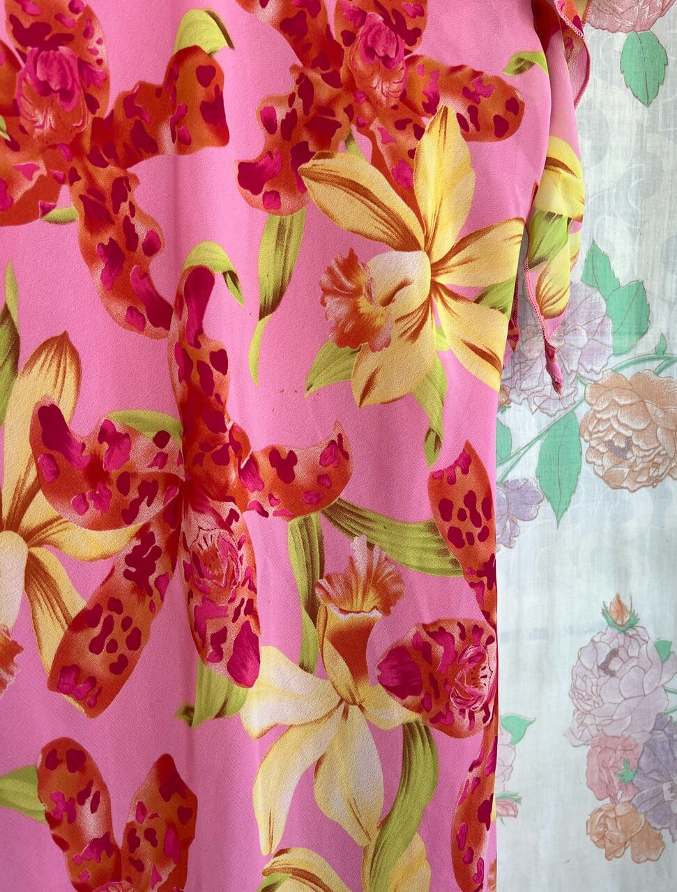 2000's Pink Floral Dress