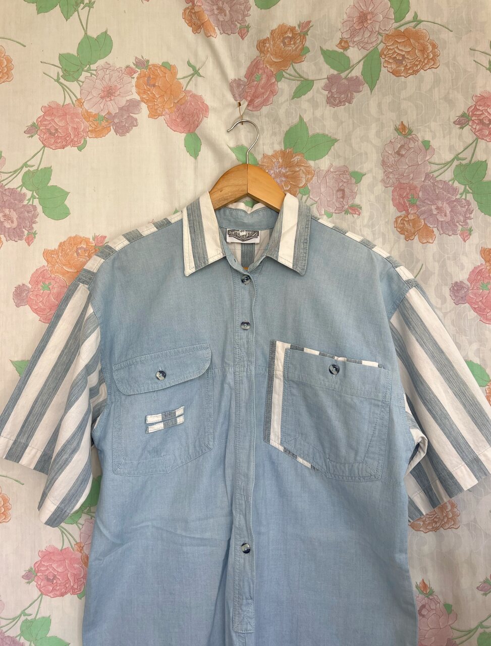 90's Denim Striped Jumpsuit