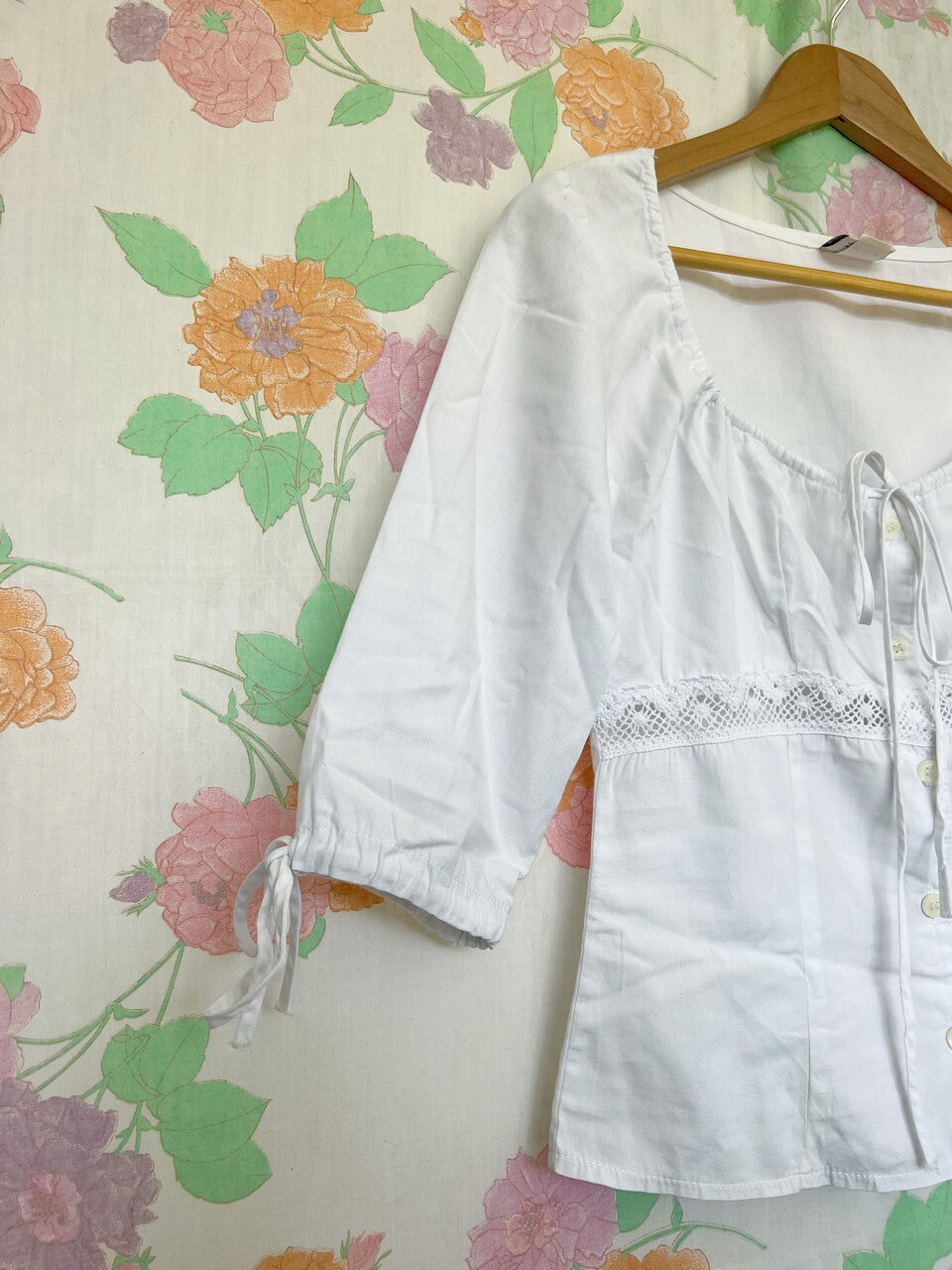 Romantic Vintage White Blouse
