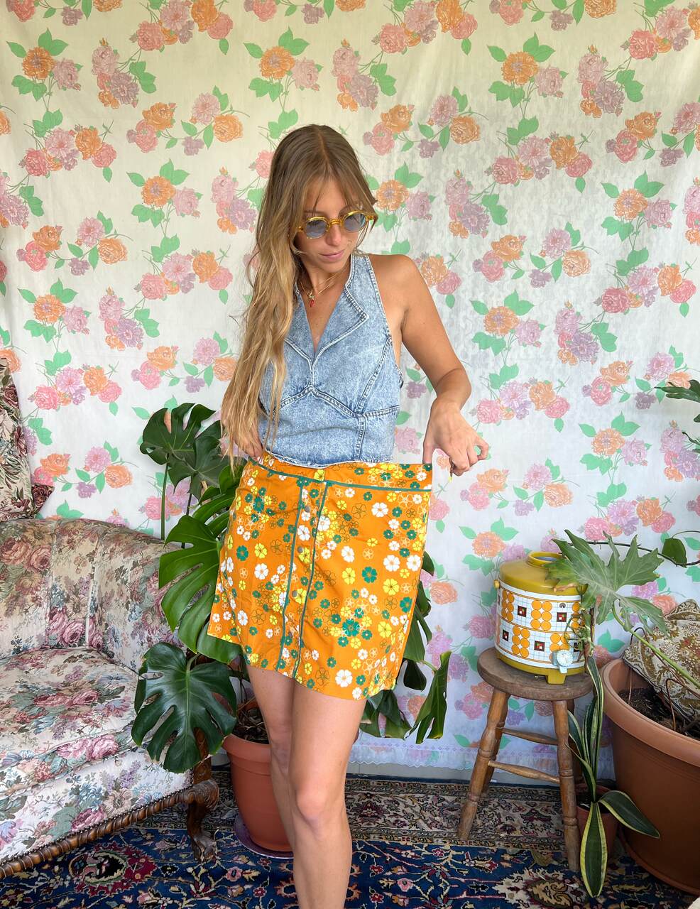 2000's Mini Floral Skirt