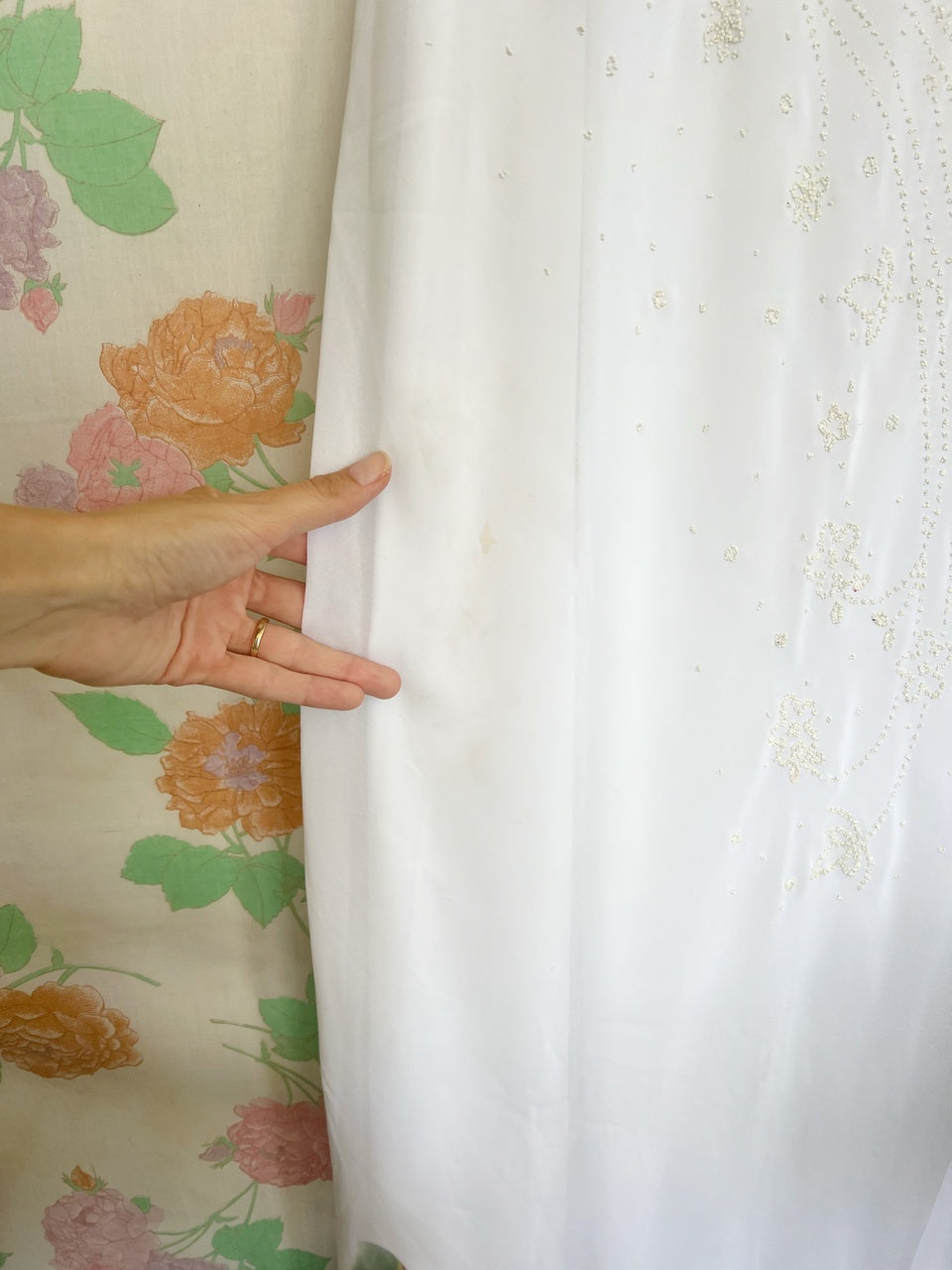 90's White Romantic Dress