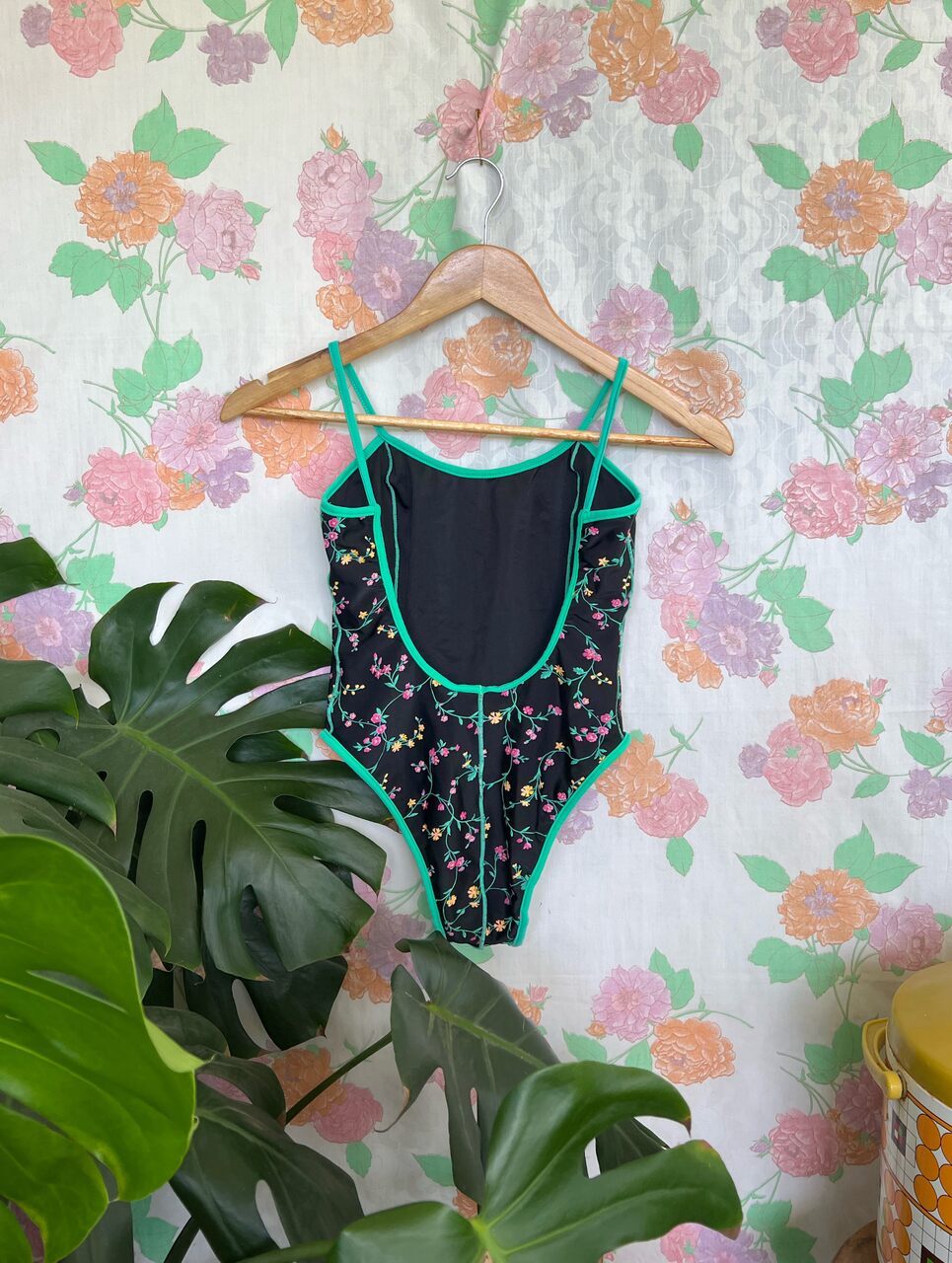 90's Black Neon Swimsuit