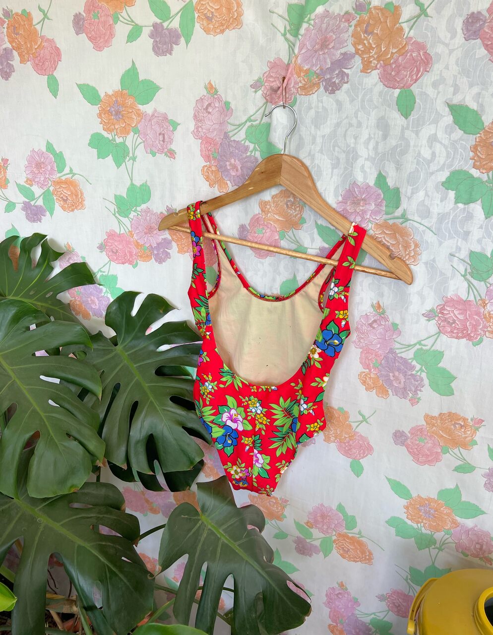 90's Red Garden Swimsuit