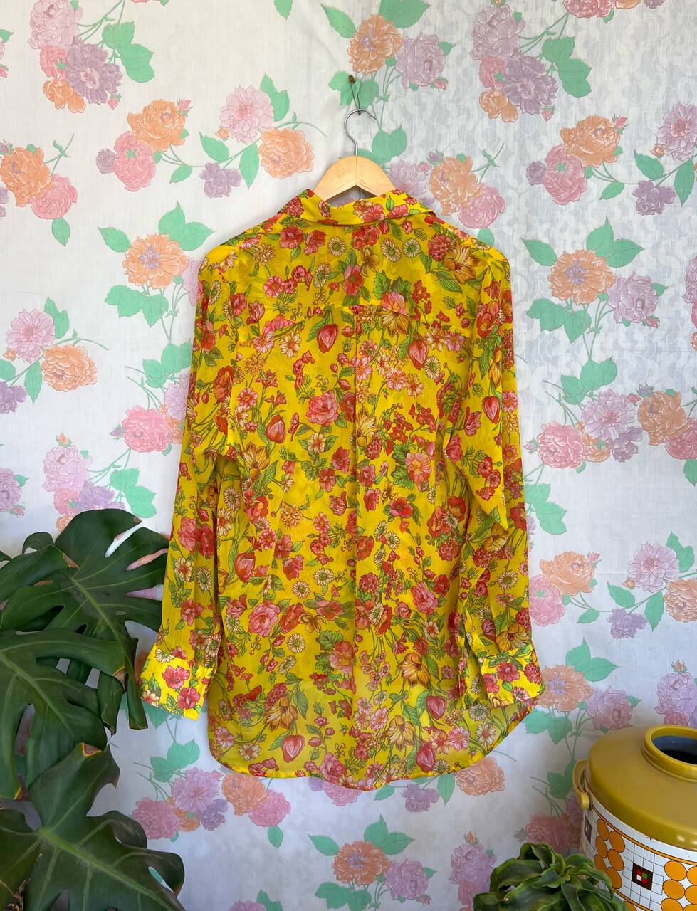 90's Yellow Garden Shirt