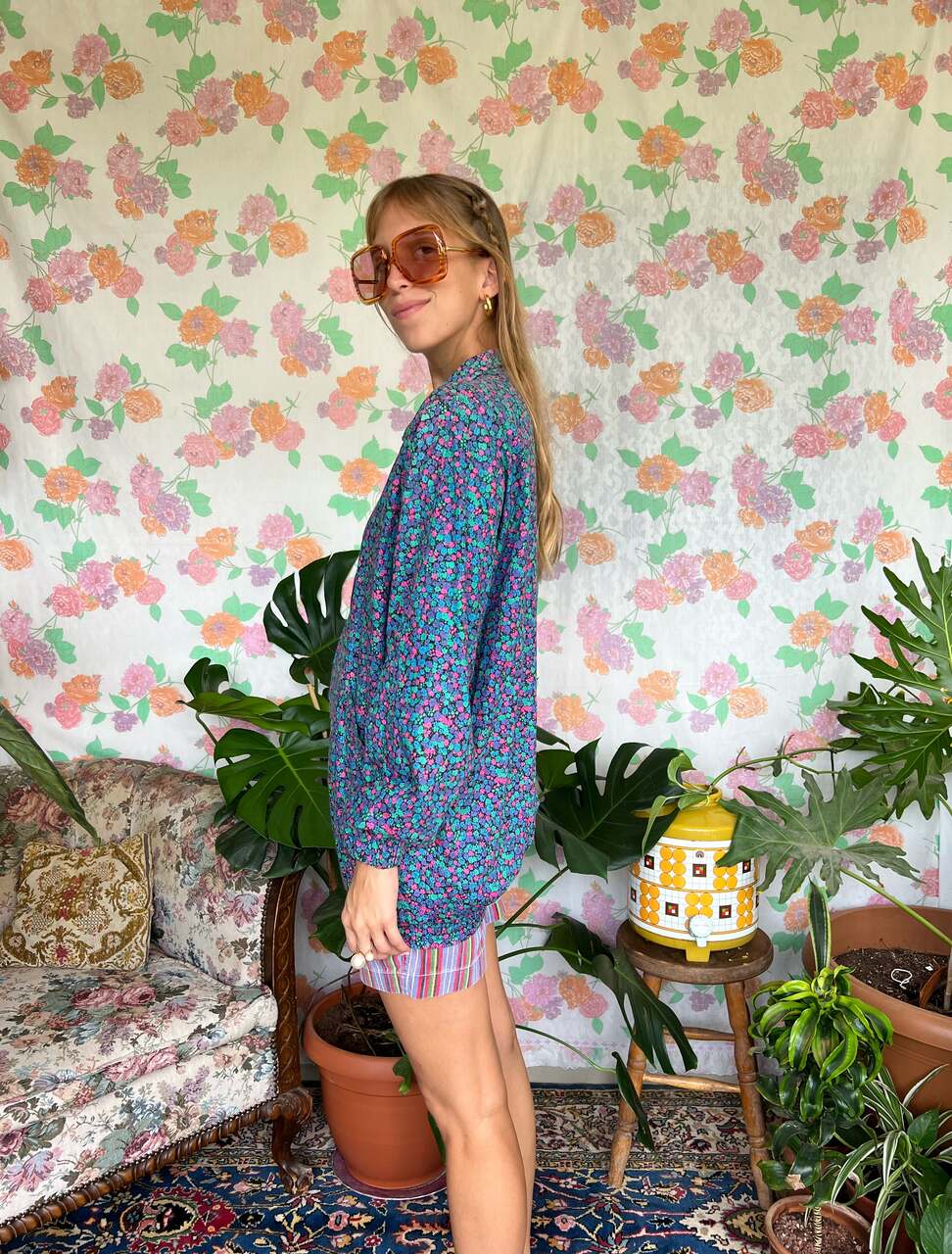 90's Flower Printed Coat