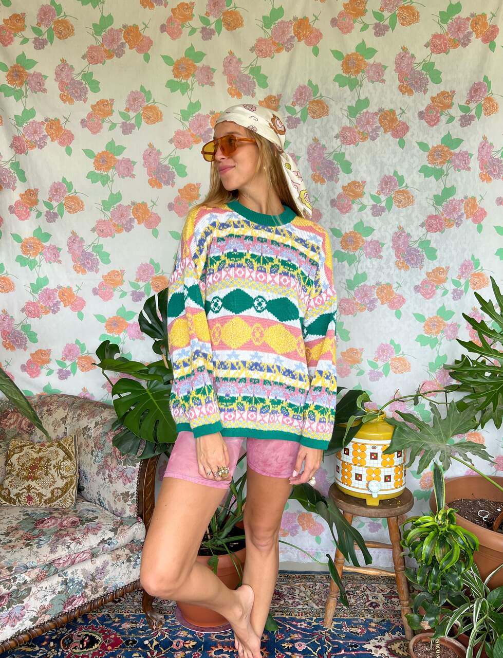 90's Fun Colorful Sweater