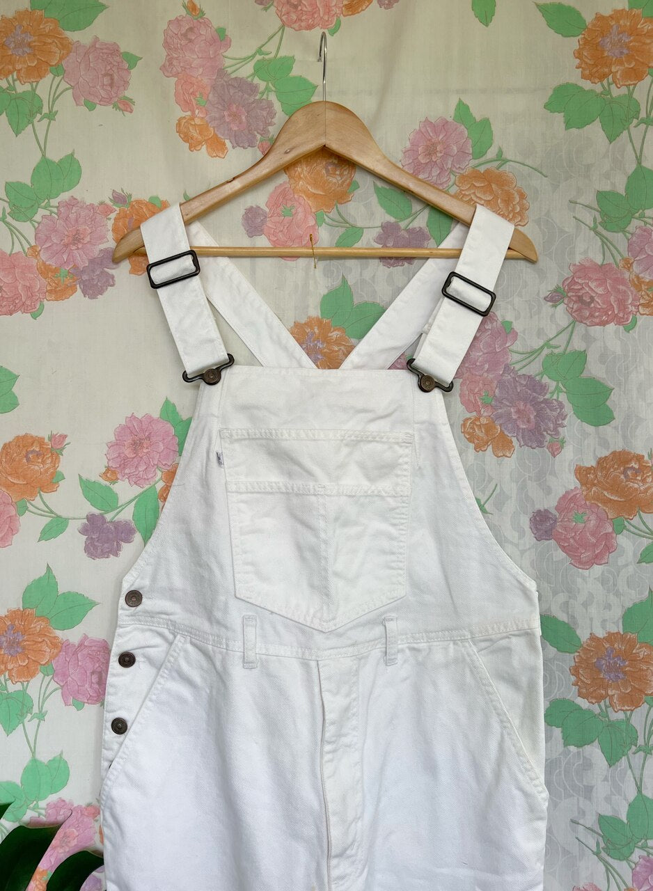 Unique 90's White Levi's Jumpsuit