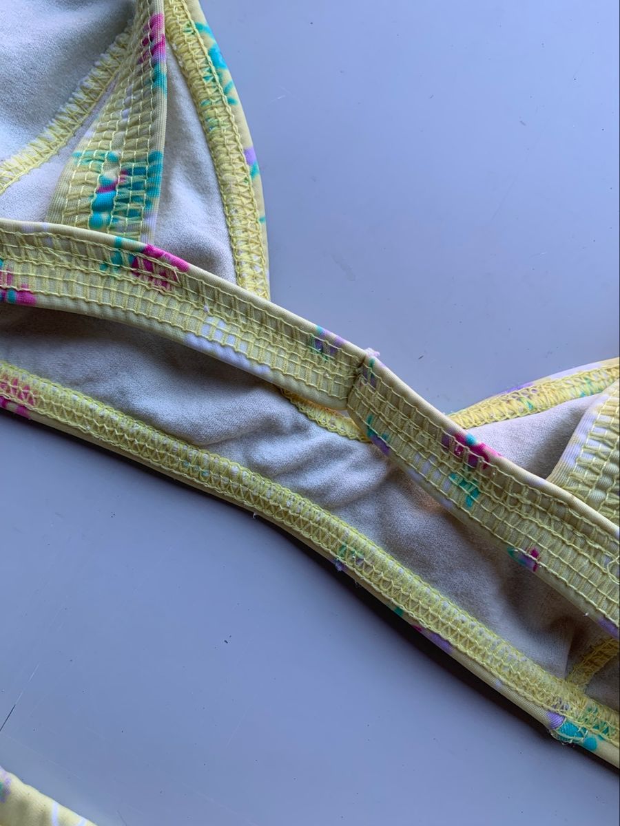 90's Yellow Floral Bikini Set