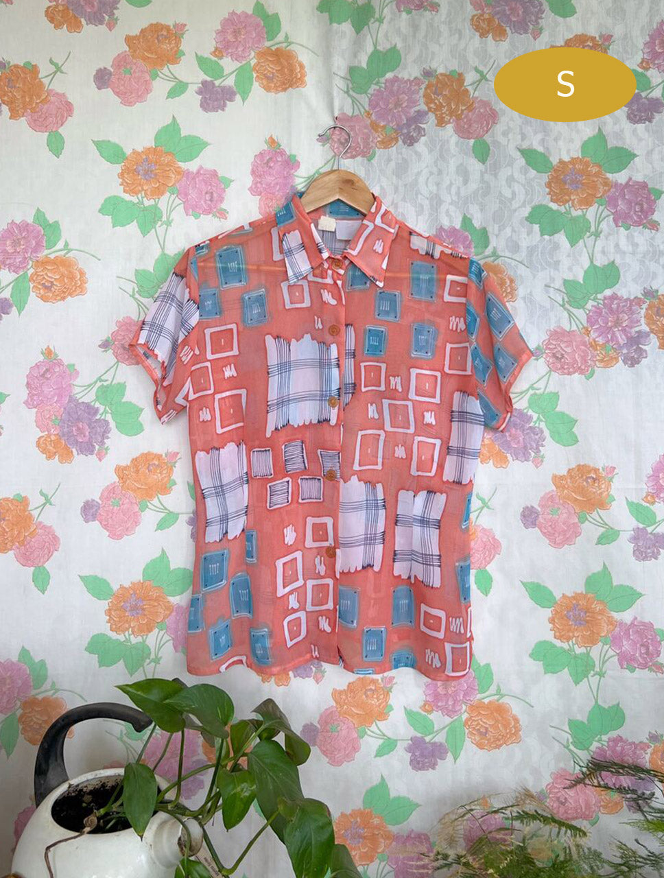 90's Square Printed Shirt