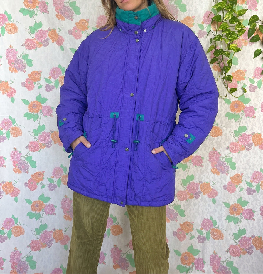 90's Purple Puffer Coat