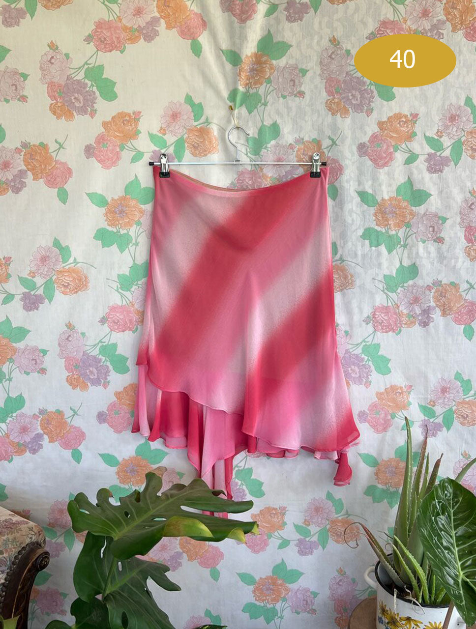 90's Dyed-Printed Skirt