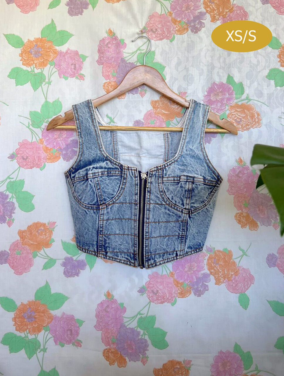 90's Denim Corset Top