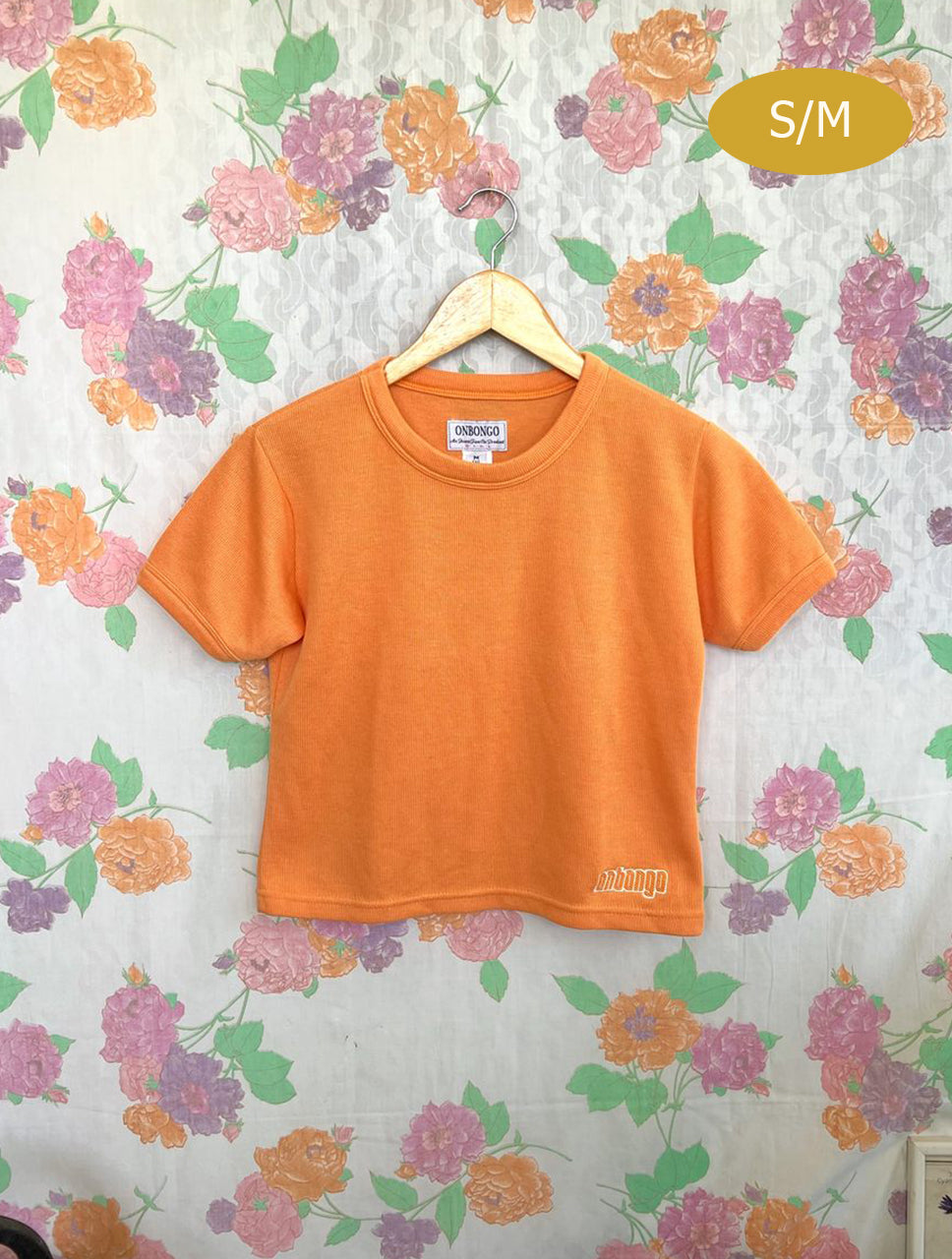 90's Onbongo Orange Cropped Top