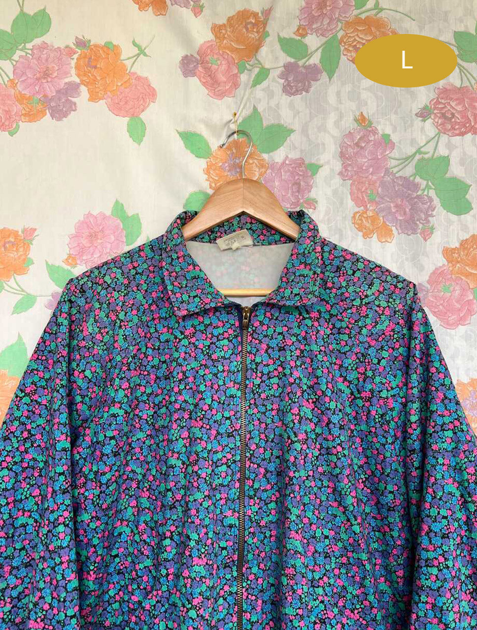 90's Flower Printed Coat