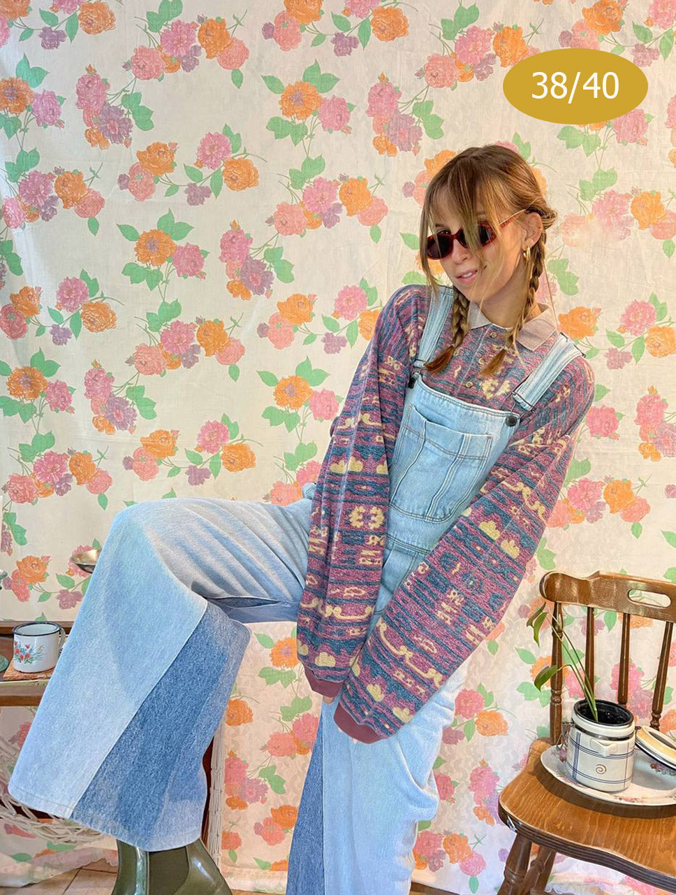 Vintage Wrangler Bell Bottom Overall