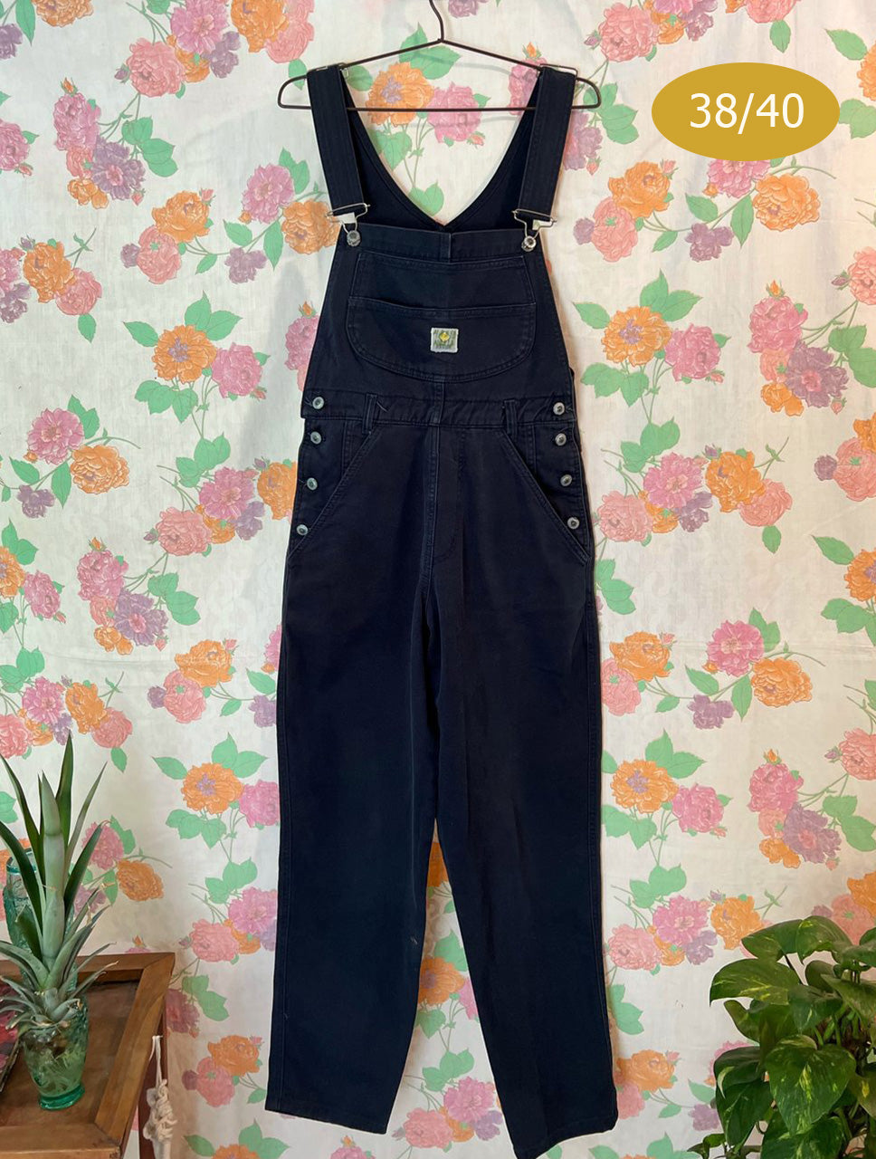 Vintage Dark Blue Denim Jumpsuit