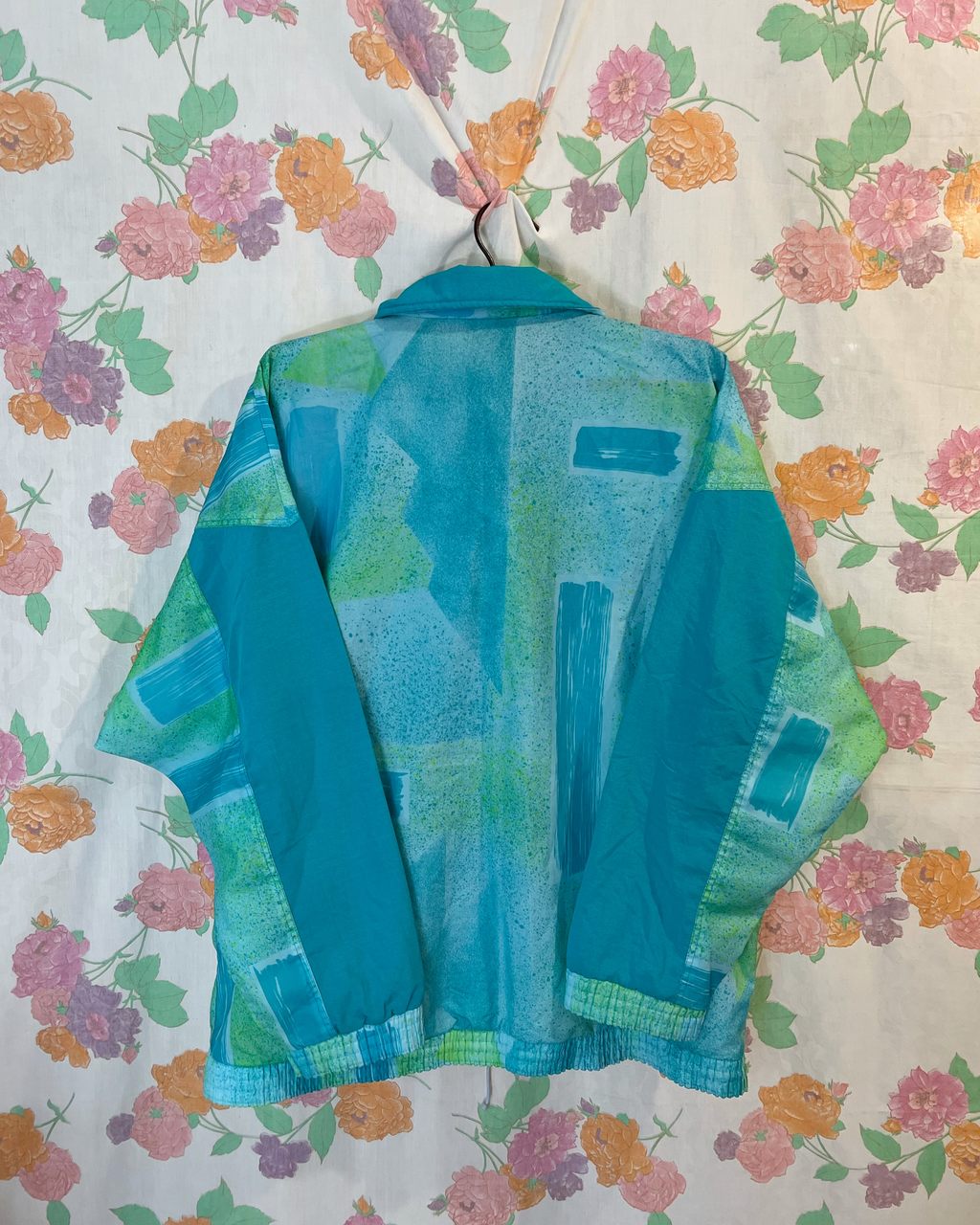 Turquoise Light Vintage Windbreaker