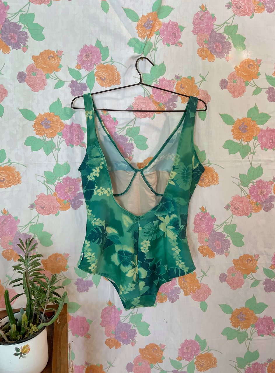 Tones of Green Vintage Swimsuit