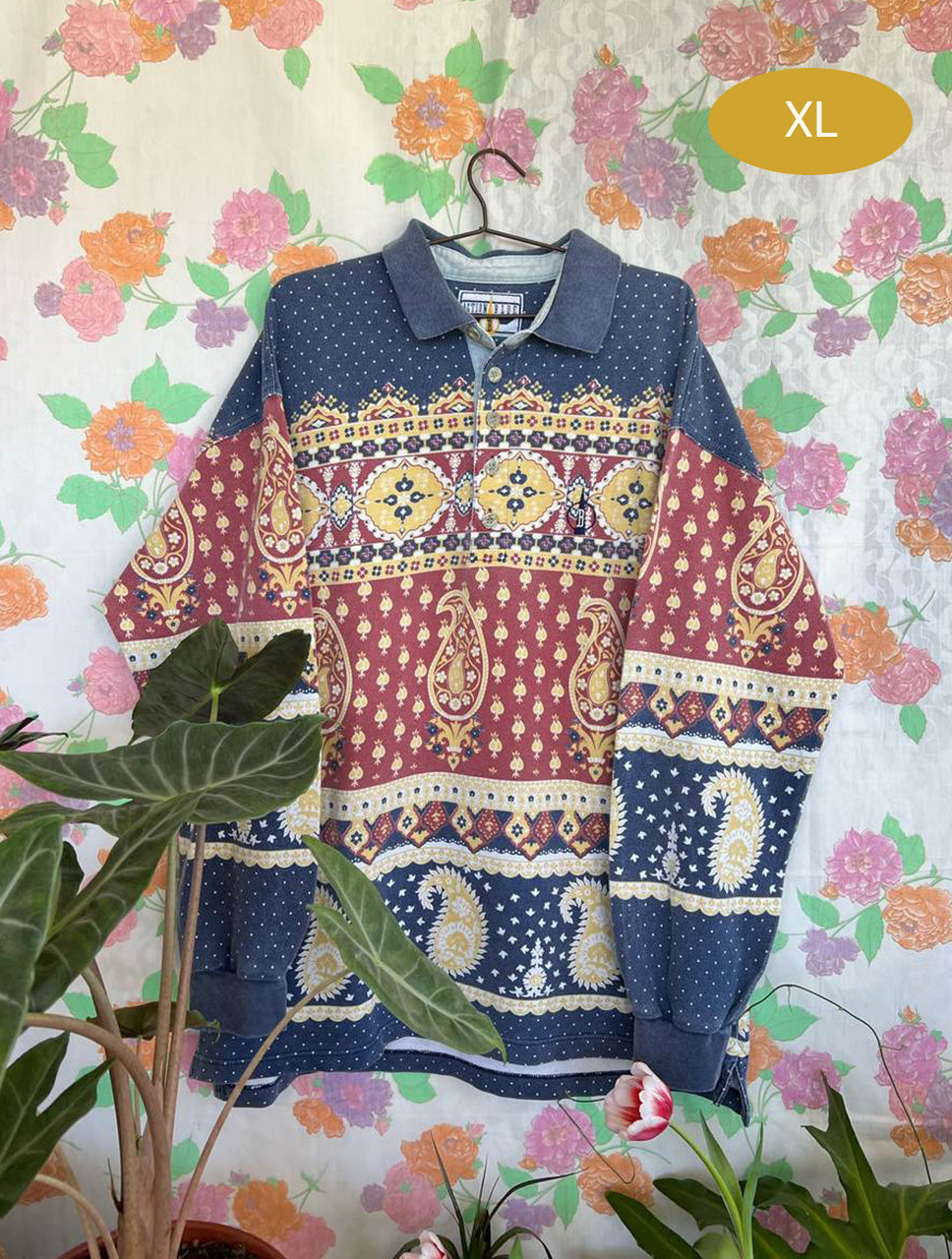 Oversized Vintage Polo Shirt/Sweatshirt