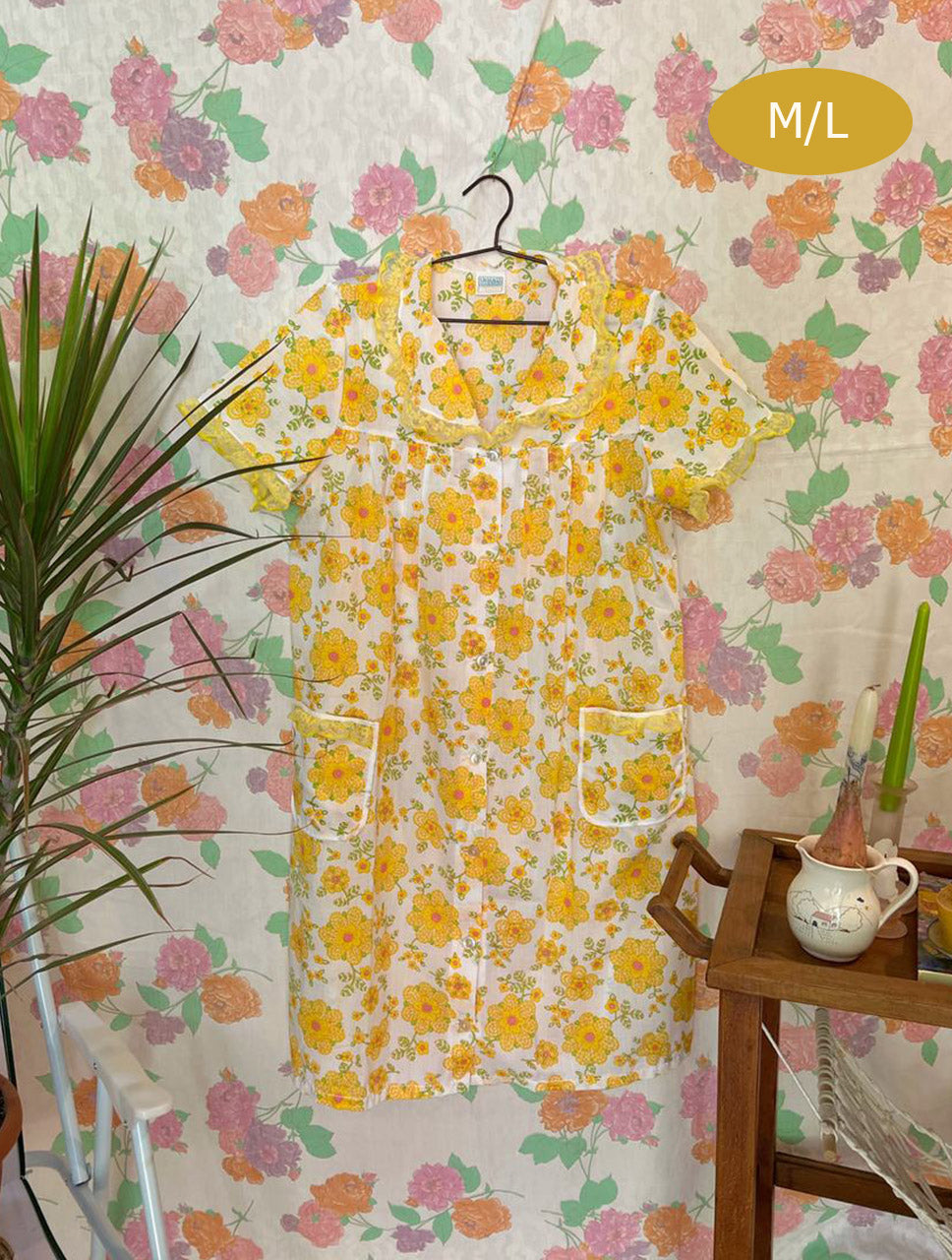 Flower Printed Vintage Nightdress