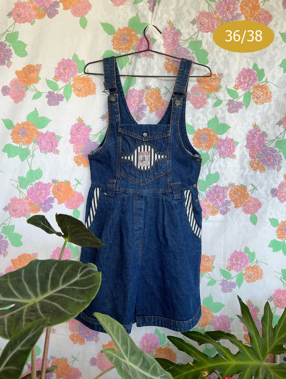 Short Denim Vintage Jumpsuit