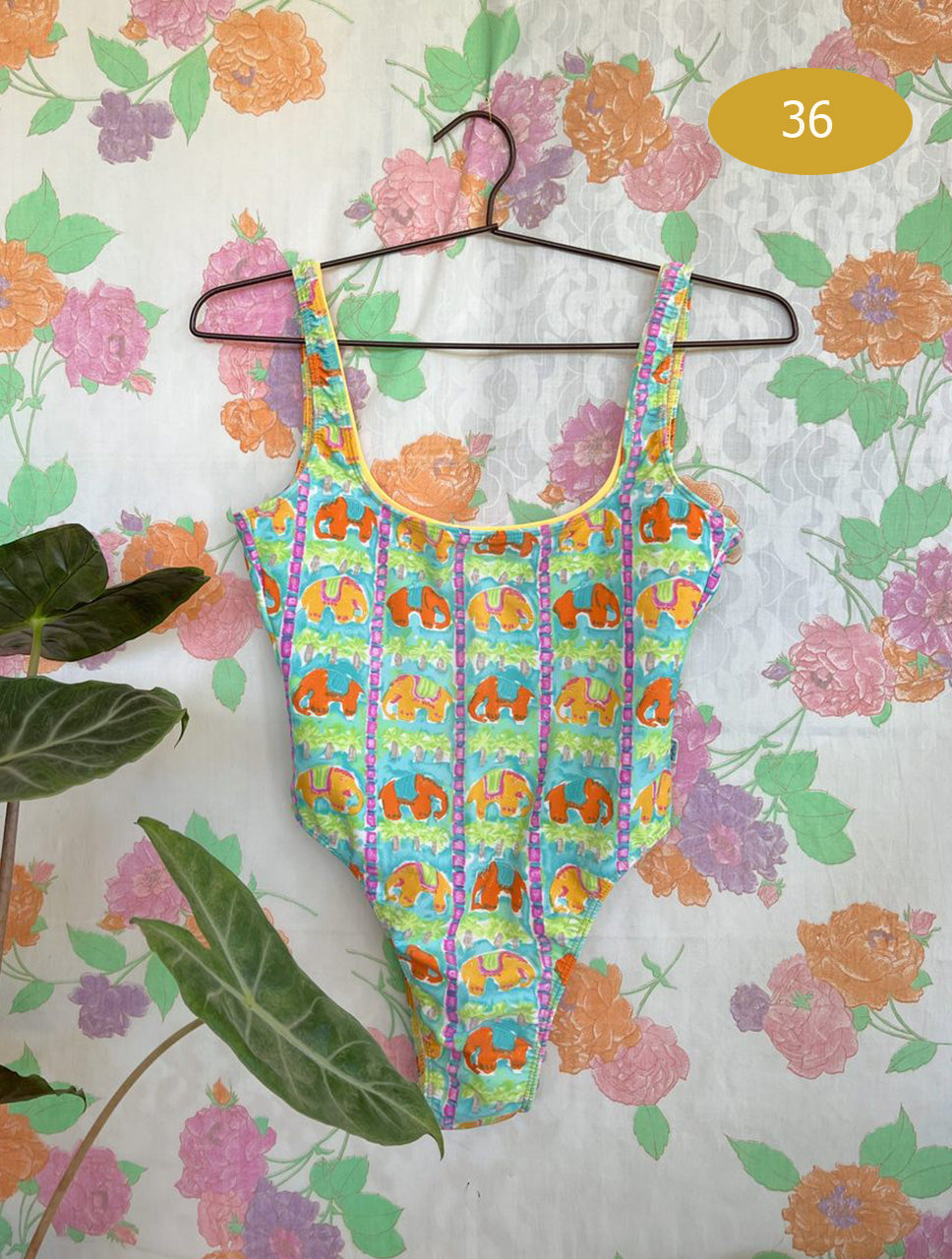 Unique Colorful 90's Vintage Swimsuit