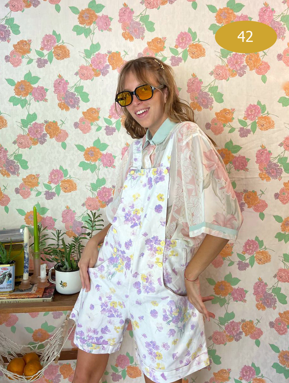 Vintage Lilac Bermuda Jumpsuit