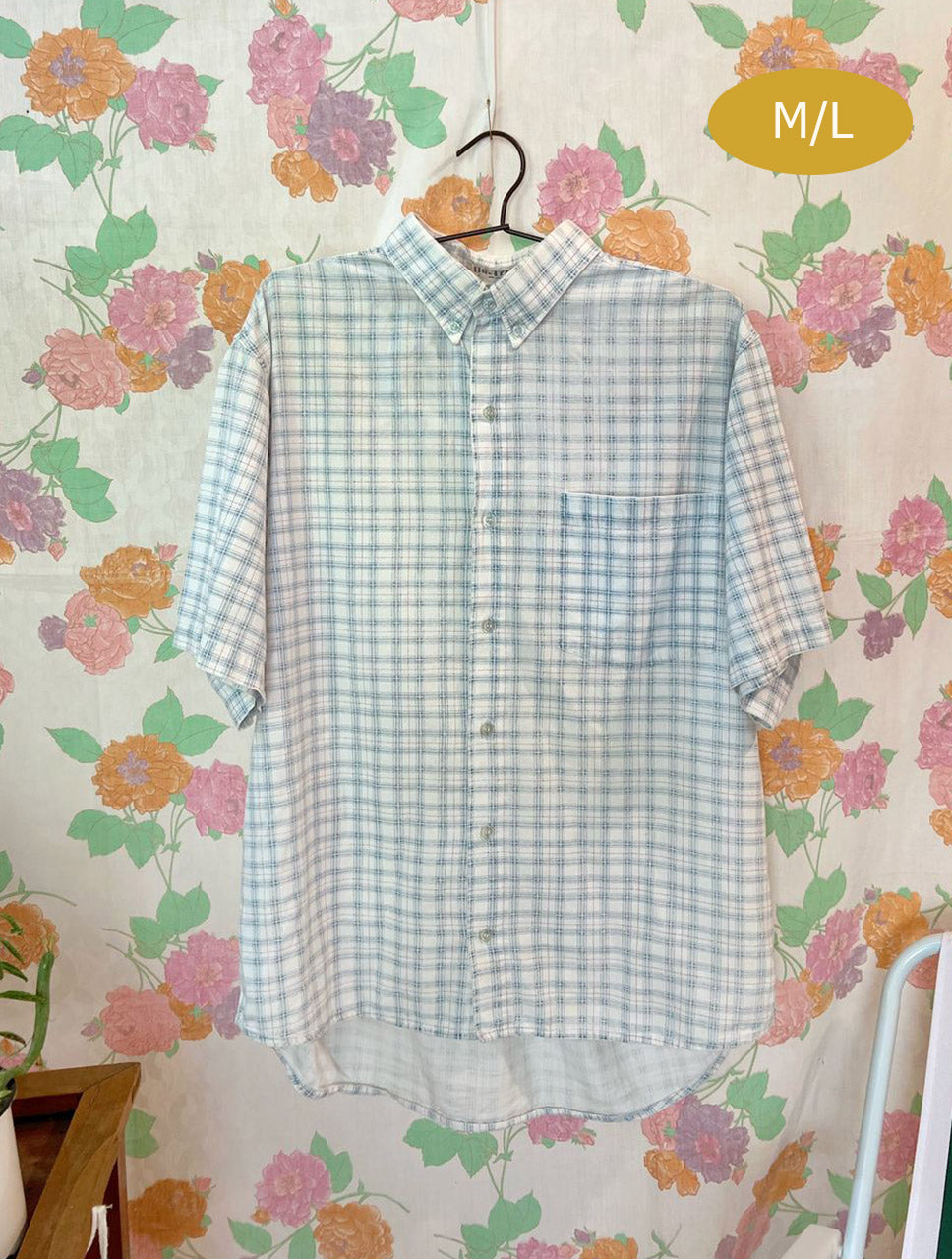 Cotton Blue&White Vichy Shirt