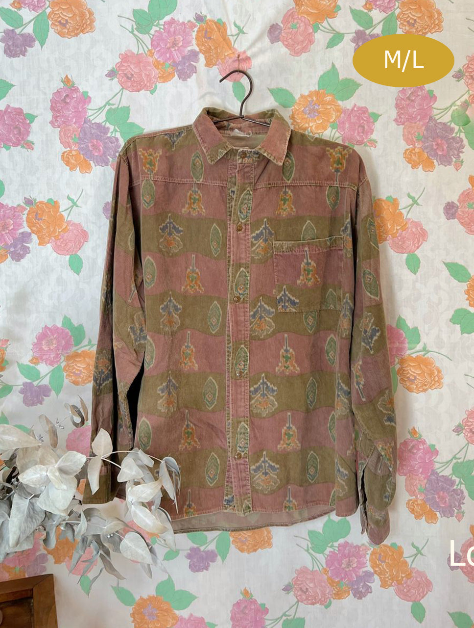Vintage Corduroy Printed Shirt