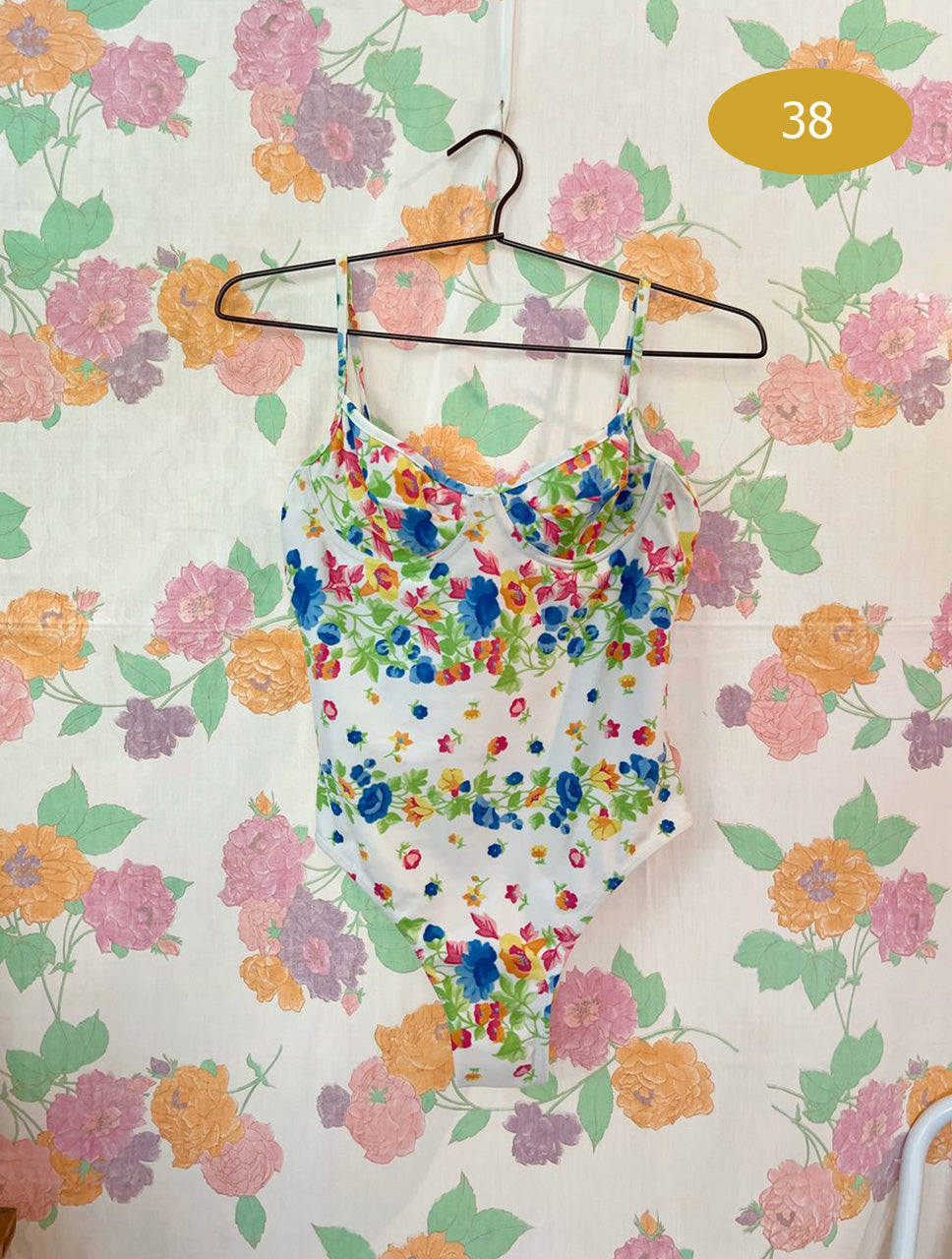 90's Floral Printed Swimsuit
