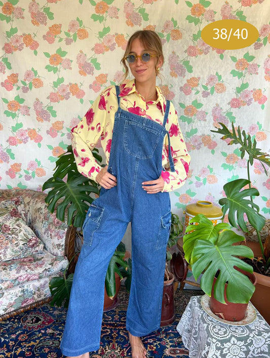 90's Cargo Denim Overall