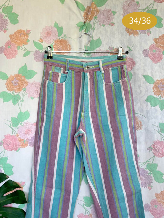 Hamuche 90's Pastel Striped Pants