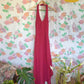 2000's Pink Embellished Halter Dress