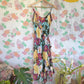 90's Tropical Floral Ruffle Dress